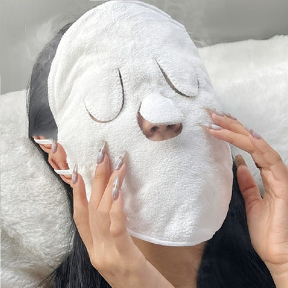 Reusable Hot Compress Face Towel Masks - Hypoallergenic, Moisturizing Facial Steamer for Hot and Cold Skin Care, Soft, Gentle, and Absorbent Beauty Facial Towel for Home and Beauty Salon Use