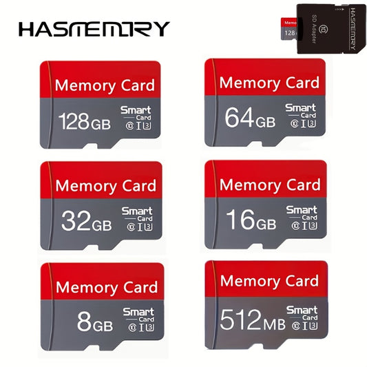 Memory Card, Tf Card, Red And Grey High-Speed Class 10 U3 Mini SD Cards, 512MB, 8GB, 16GB, 32GB, 64GB, 128GB, Reliable And Secure Performance for Smartphones, Tablets, Cameras, Surveillance Cameras