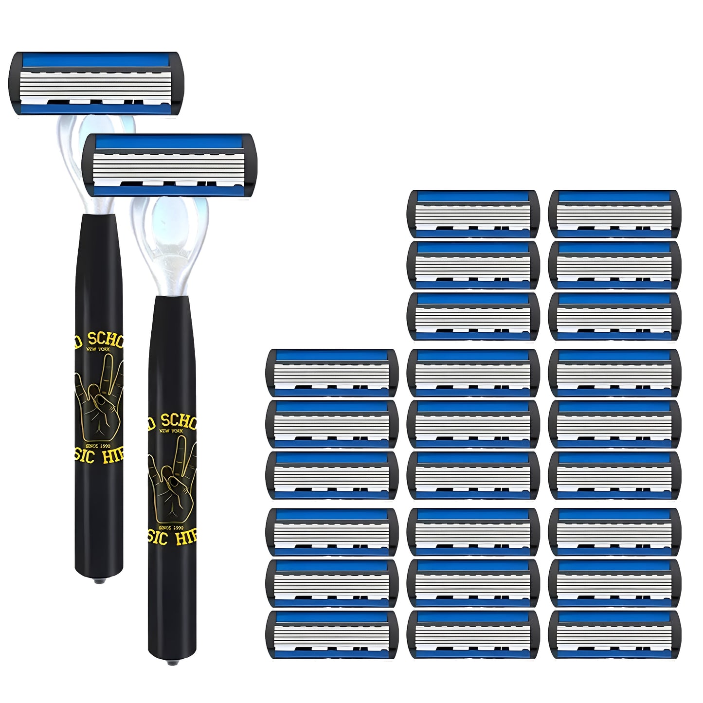 Men's Beard Shaver, 6-layers Blades Razors, Non Slip Handle, Replacement Blades, Men's Shaving Tools
