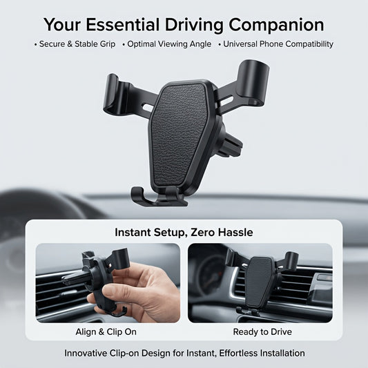 [Car Phone Holder] Car-Mounted Navigation Phone Holder, Anti-Shake Gravity Car Air Vent Mount