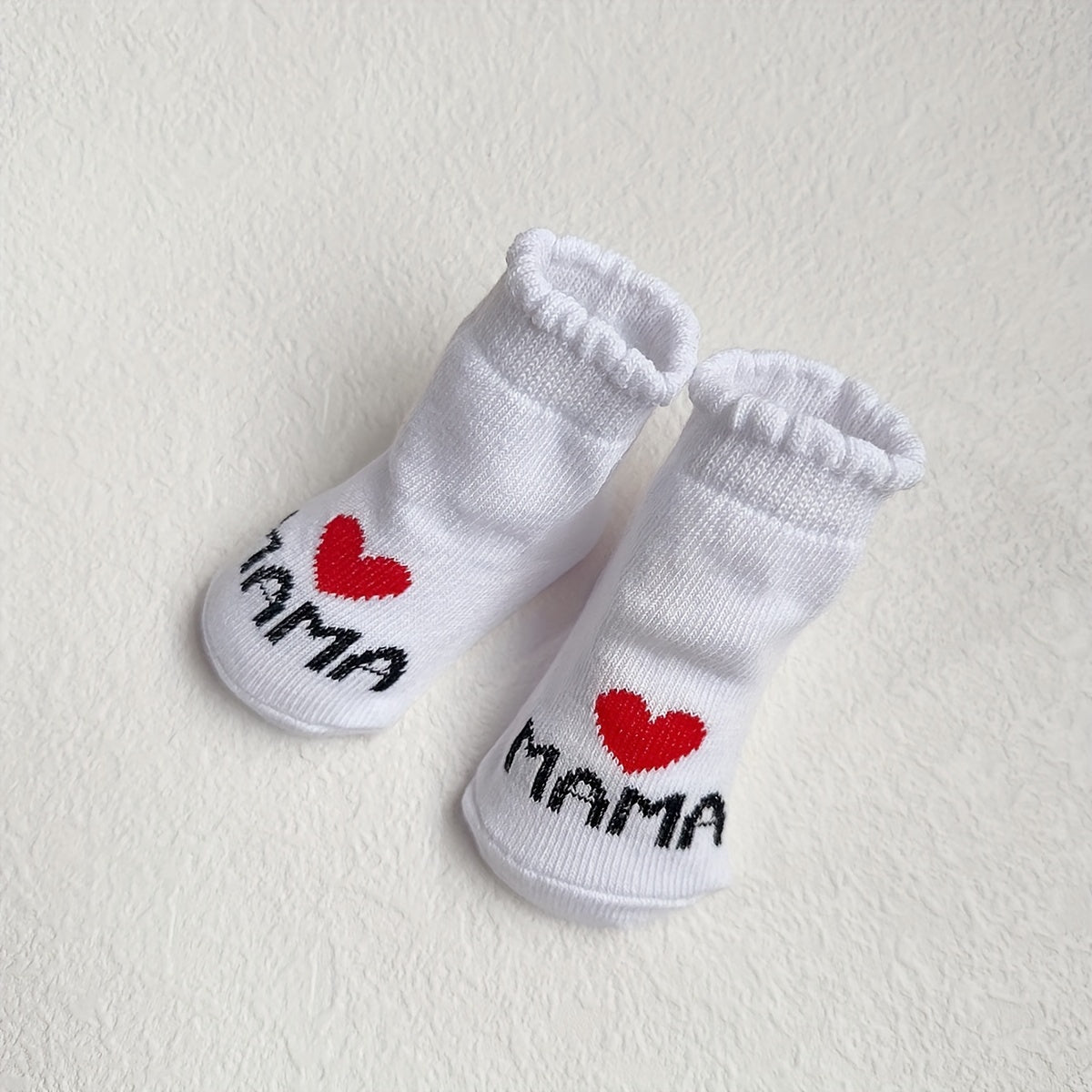 [Two Pairs Dad and Mom Socks] Two Pairs of Youngsters Love Dad and Mom Socks