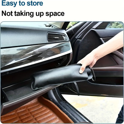 Premium Titanium Silvery Sunshade/Front Windshield Heat Insulation & UV Protection/Roll-Up Design for Easy Storage/for All Models/Suitable for Summer & Hot Weather/Perfect Gift for Owners