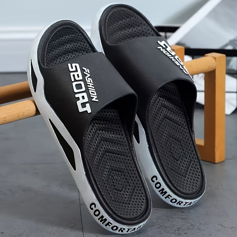Trendy Oversized Flat Slippers, Lightweight Soft-Soled, for Home Bathroom and Indoor Use Outdoor Sports Comfortable Beach Outings