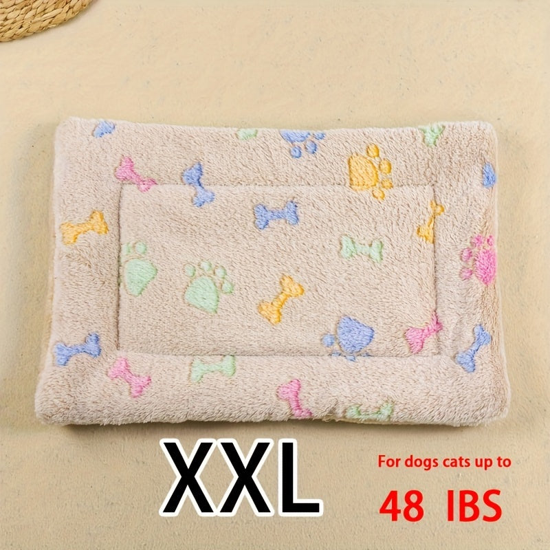 Dog Claw Love Printing Pattern Pet Nest Mat Four Seasons Universal Cat and Dog Floor Mat Comfortable and Pet Blanket 1pc