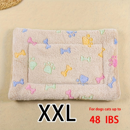 Dog Claw Love Printing Pattern Pet Nest Mat Four Seasons Universal Cat and Dog Floor Mat Comfortable and Pet Blanket 1pc