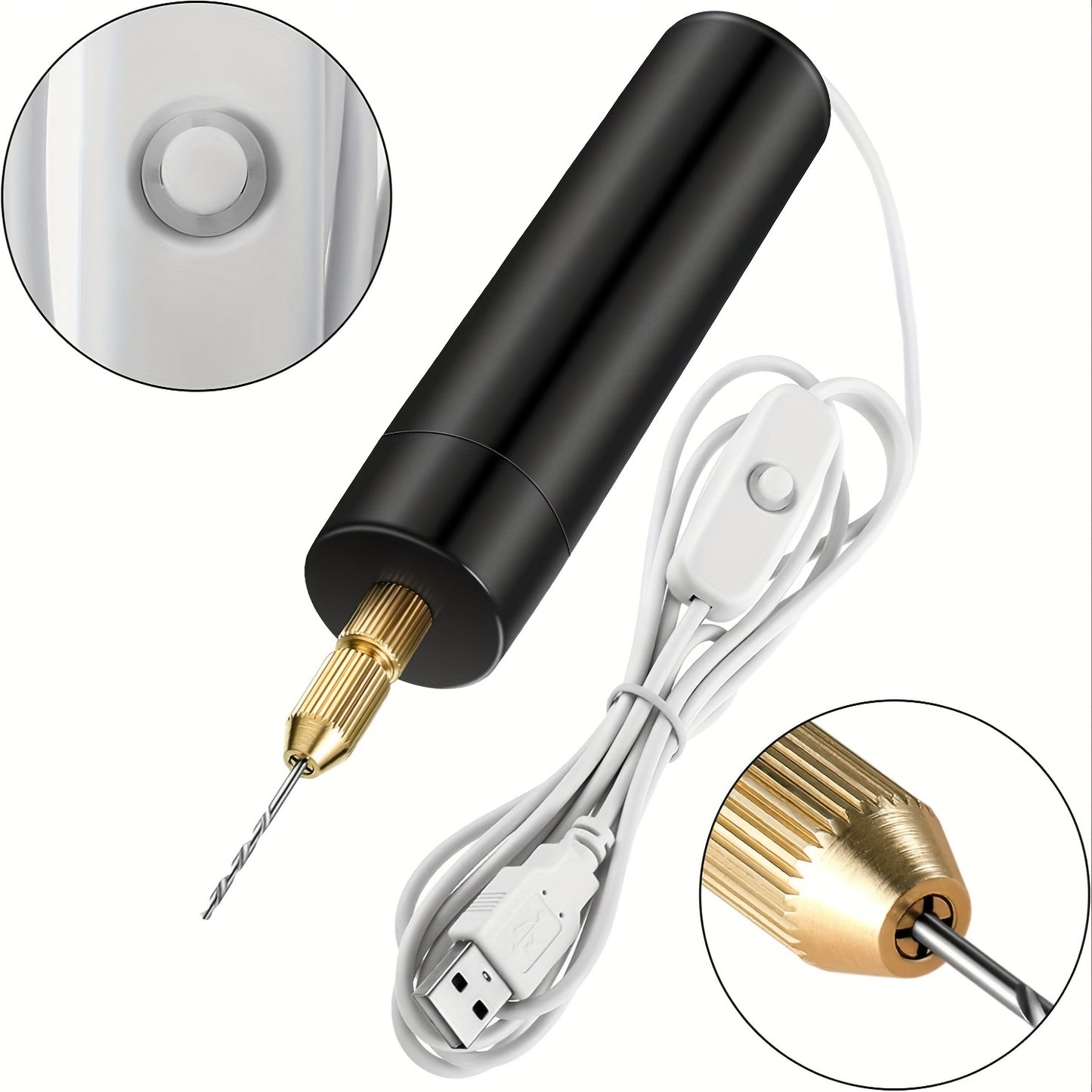 [Mini Electric Drill Bits Kit] 5pcs/115pcs Mini Electric Drill Handheld Drill Bits Kit Epoxy Resin Jewelry Making Wood Craft Tools 5V USB Plug Screwdriver Tool Kit