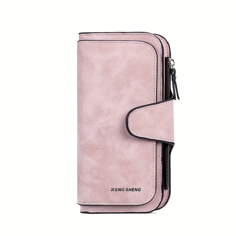 Multi Card Slots Retro Minimalist Short Wallet, Solid Color Clutch Credit Card Case
