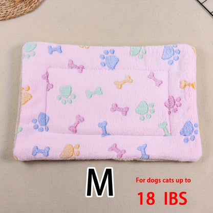 Dog Claw Love Printing Pattern Pet Nest Mat Four Seasons Universal Cat and Dog Floor Mat Comfortable and Pet Blanket 1pc