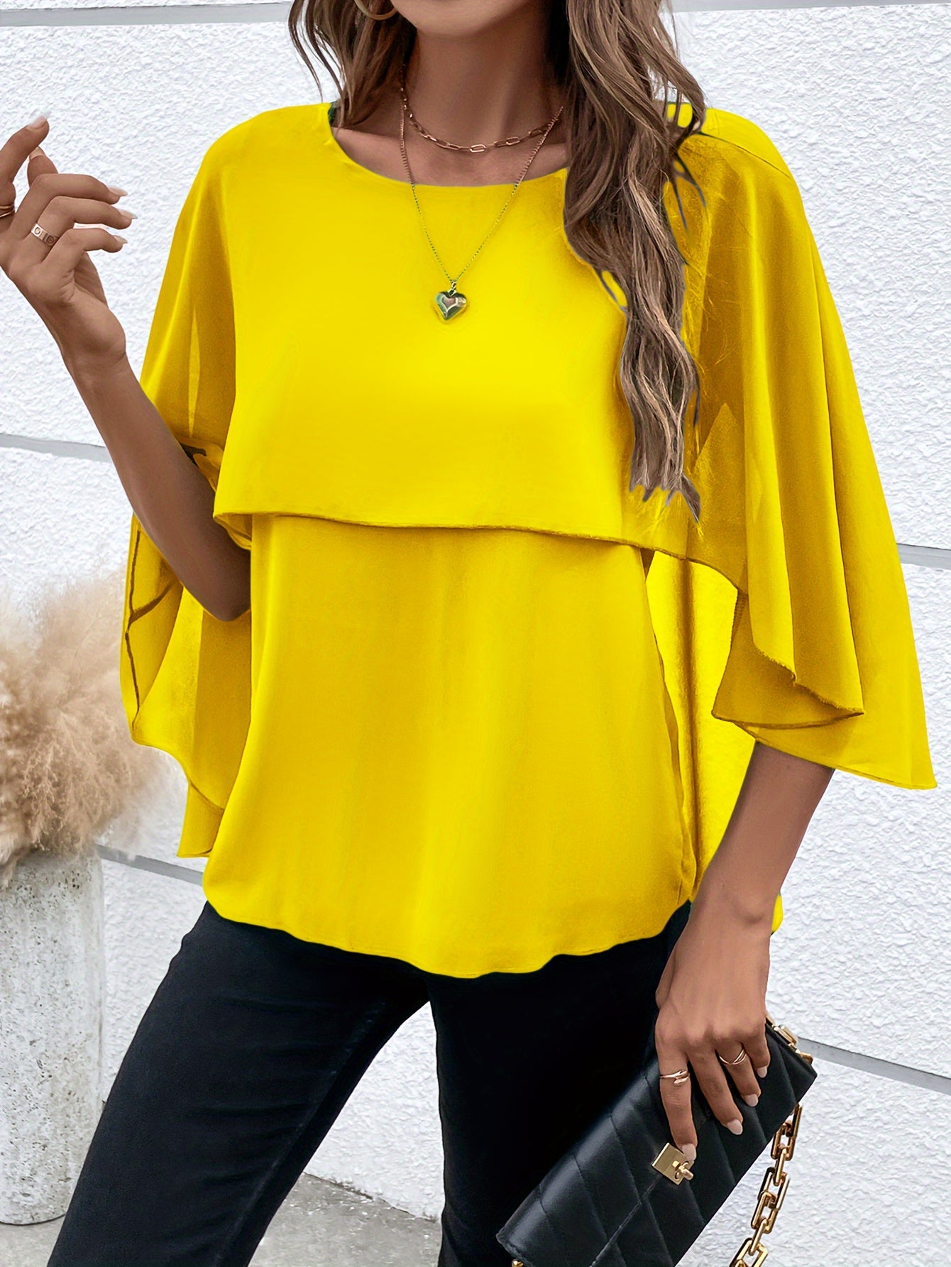 Solid Color Asymmetrical Top