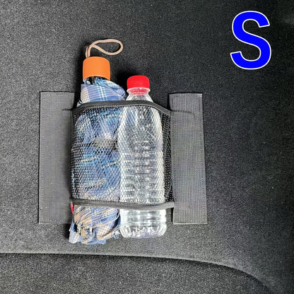 1/2pcs of Car Trunk Organizer - a Sturdy Nylon Mesh Storage Net for Vehicle Interior Additions, Elastic Cargo Net Pocket for Hanging Bags on The Back of The Rear Seat. Available in Options: 1pc/2pcs/(L+S)=2pcs/2pcs=(33.81oz+1S)/2pcs Small And Large Sizes