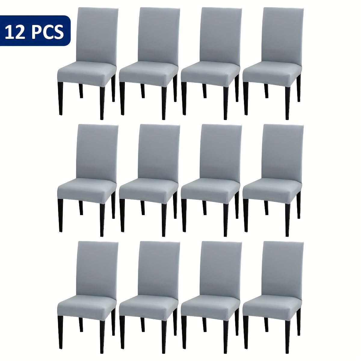 4-Piece/6-Piece/8-Piece/10-Piece/12-Piece S-Size Elastic Kitchen Chair Covers for Home Use