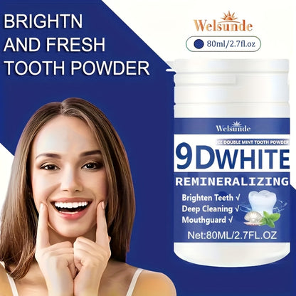 9D White Remineralizing Hydroxyapatite Tooth Powder, Deep Cleaning Tooth Whitening Powder, Fresh Breath, Ideal for Oral Health & Hygiene, Gift for Women Men, Toothpaste, Tooth Cleaning Powder for Daily Life