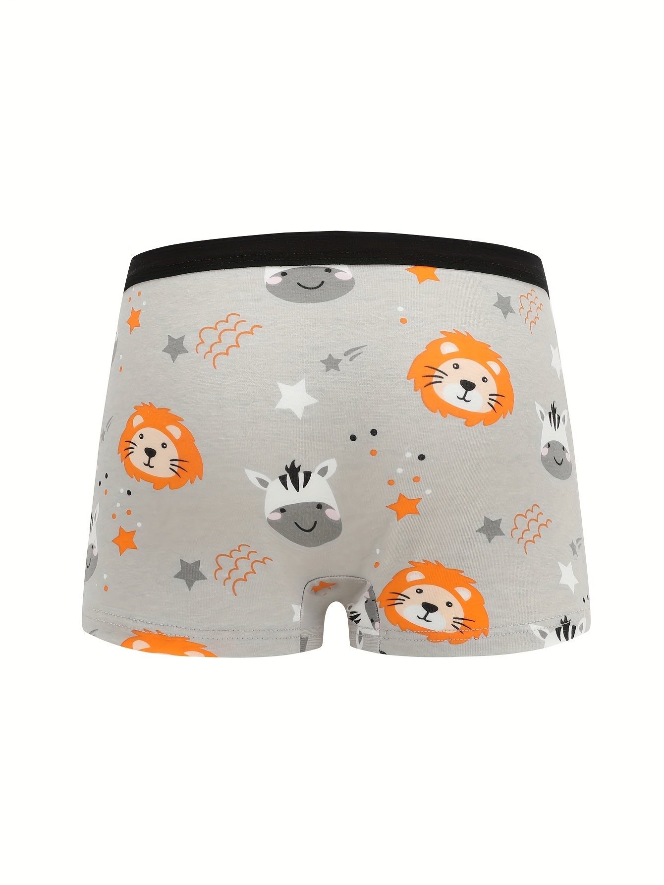 Random 10pcs of Boys' Boxer Briefs with Cartoon Animal Print, Elastic And Comfortable Boys' Underwear