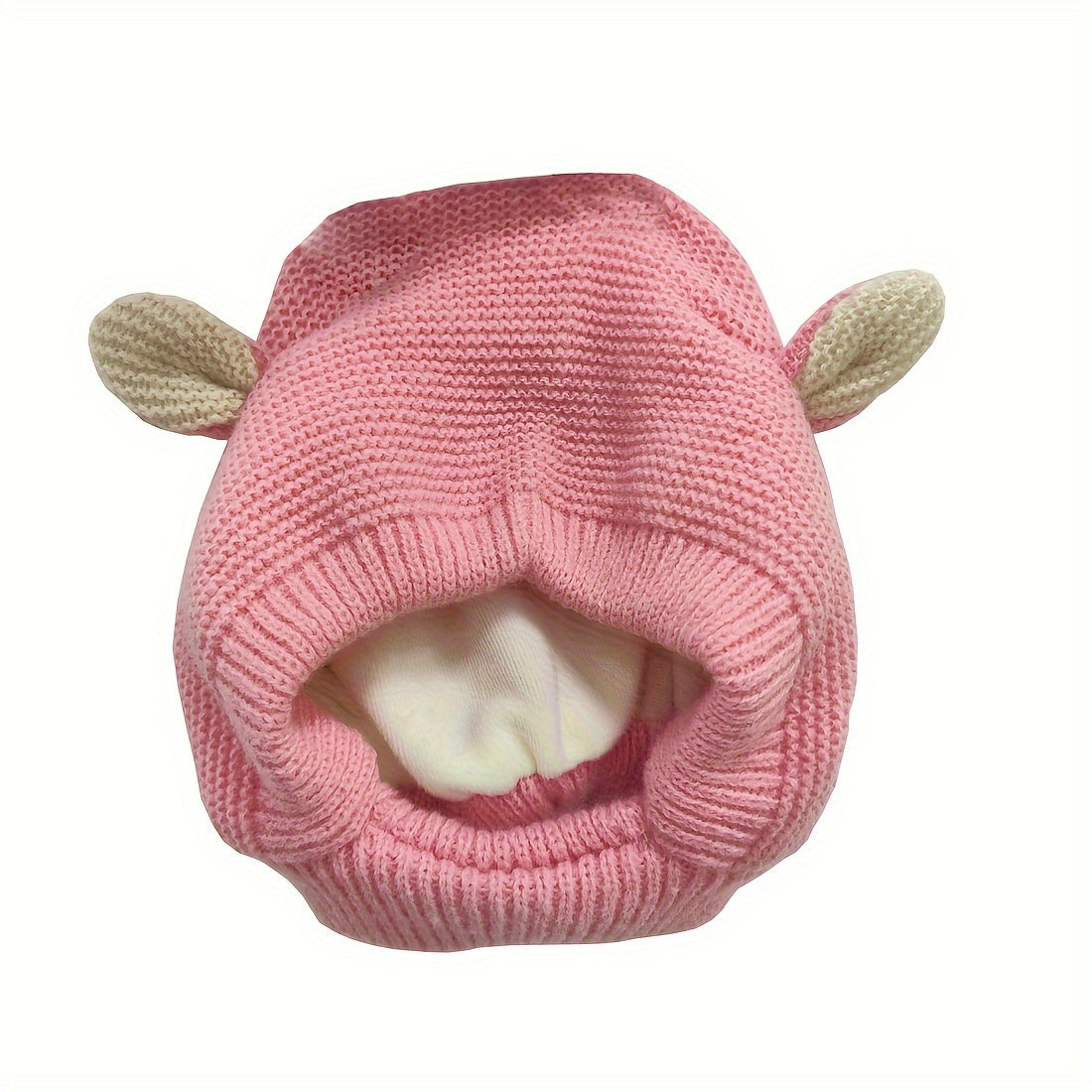 Toddler Winter Knit Hat with Fleece-Lined Ears & Adjustable Toggle Closure - Soft Stretchy Warm Beanie for Boys & Girls, Mixed Colors, Christmas Gift, Hand Wash Only, Baby Winter Hat, Festive Toddler Wear, Cold Weather Accessory, Playful Design, Cozy Fabr
