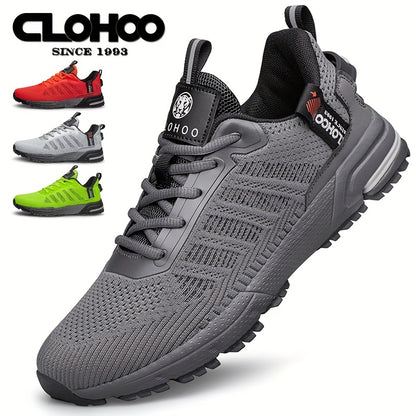 CLOHOO Special Edition Knit Upper Thick-Sole Secondary Foam Outsole Breathable Wear-Resistant Sports Casual Shoes