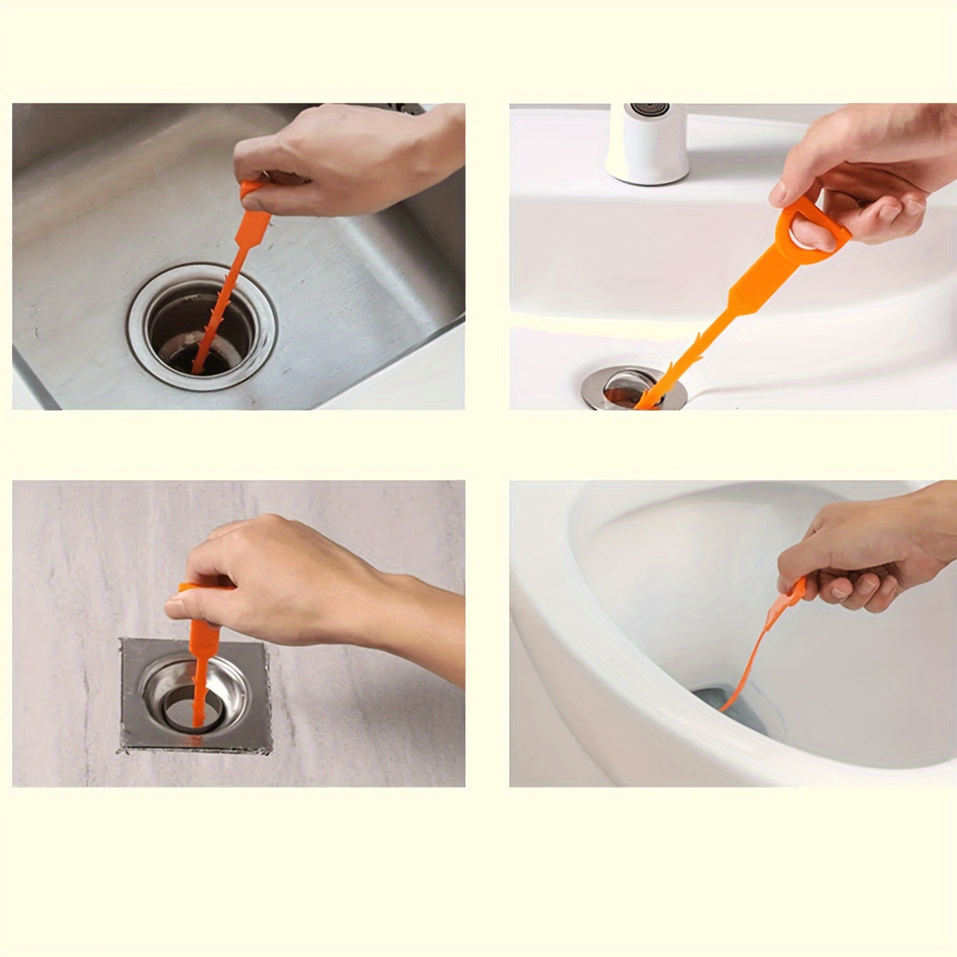[Hair Clog Remover] Hair Clog Remover 1pc | Drain Tool for Sewers, Pipes, Kitchen Sinks & Bathroom Tubs