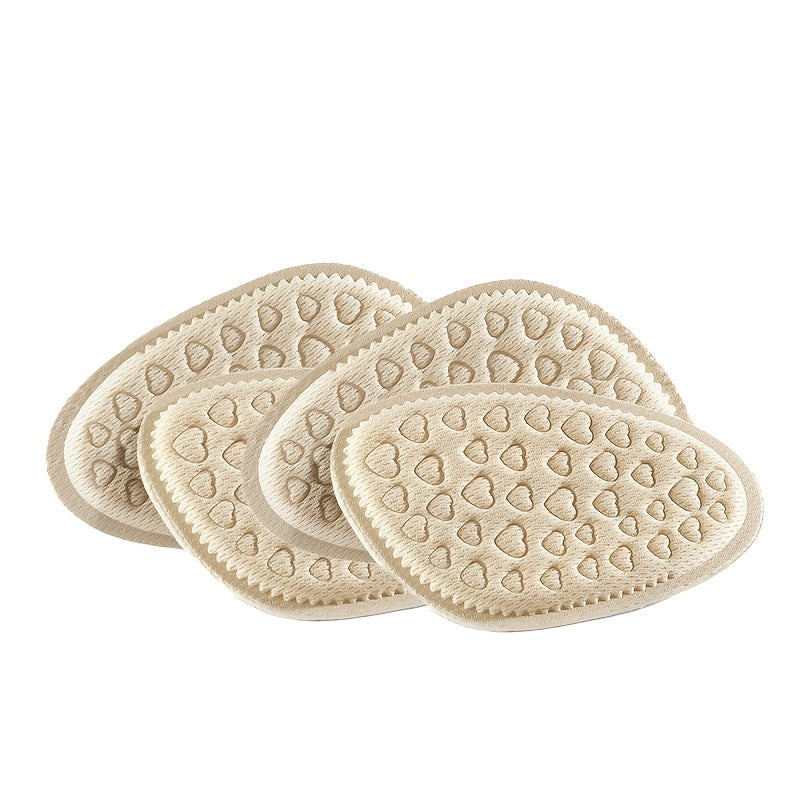 2/4pcs Soft Round-toe -relieving Insole with Heart-shaped Cushioning Pad, Non-slip, Suitable for High Heels and Casual Shoes.