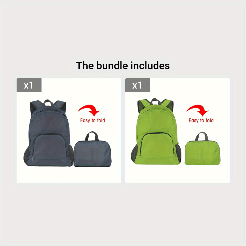 1pc Lightweight Foldable Backpack Travel Bag, Large Capacity Portable Rucksack For Women Men Outdoor Sports Hiking Camping Mountaineering, Ideal Christmas, Halloween and Thanksgiving gifts