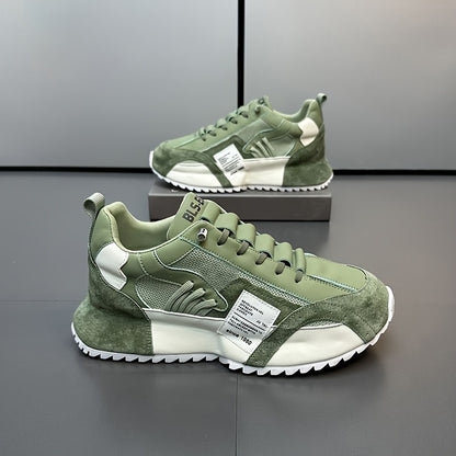 Ultra-Comfy Trendy Lace Up Sneakers - Fashion Sneakers for Outdoor Enthusiasts with Platform Design, Breathable Mesh, and Durable Outsole for Walking, Jogging, Camping in All Seasons