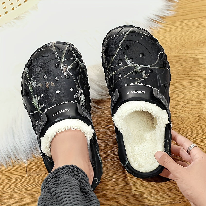 New Men'S Slippers for Winter, Designed for Indoor Use with Warmth And Anti-Slip Features, Featuring Removable Padded Mules