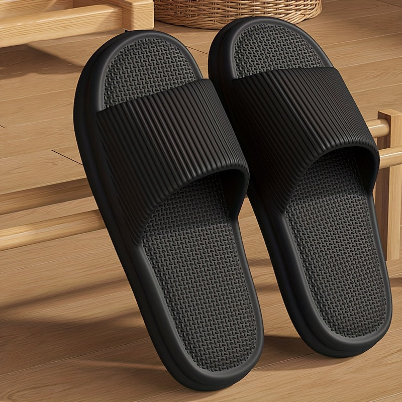 Silent Slippers for Men, Summer Indoor Home Bathroom Shower Anti-Slip Household Non-Noise Soft Sole EVA Odor-Resistant Flip-Flops for Women