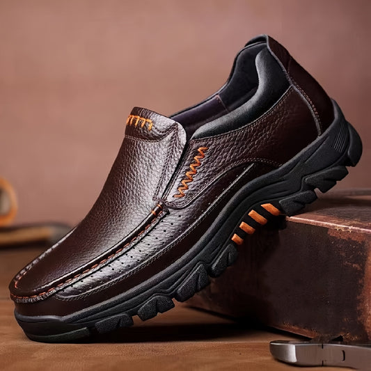 Men's Shoes, Dad Shoes, Large Size Men's Shoes for Ages 40 to 50, Casual Business Shoes for Elderly Men, Father's Soft-Sole Shoes, Men's Thick-Sole Shoes