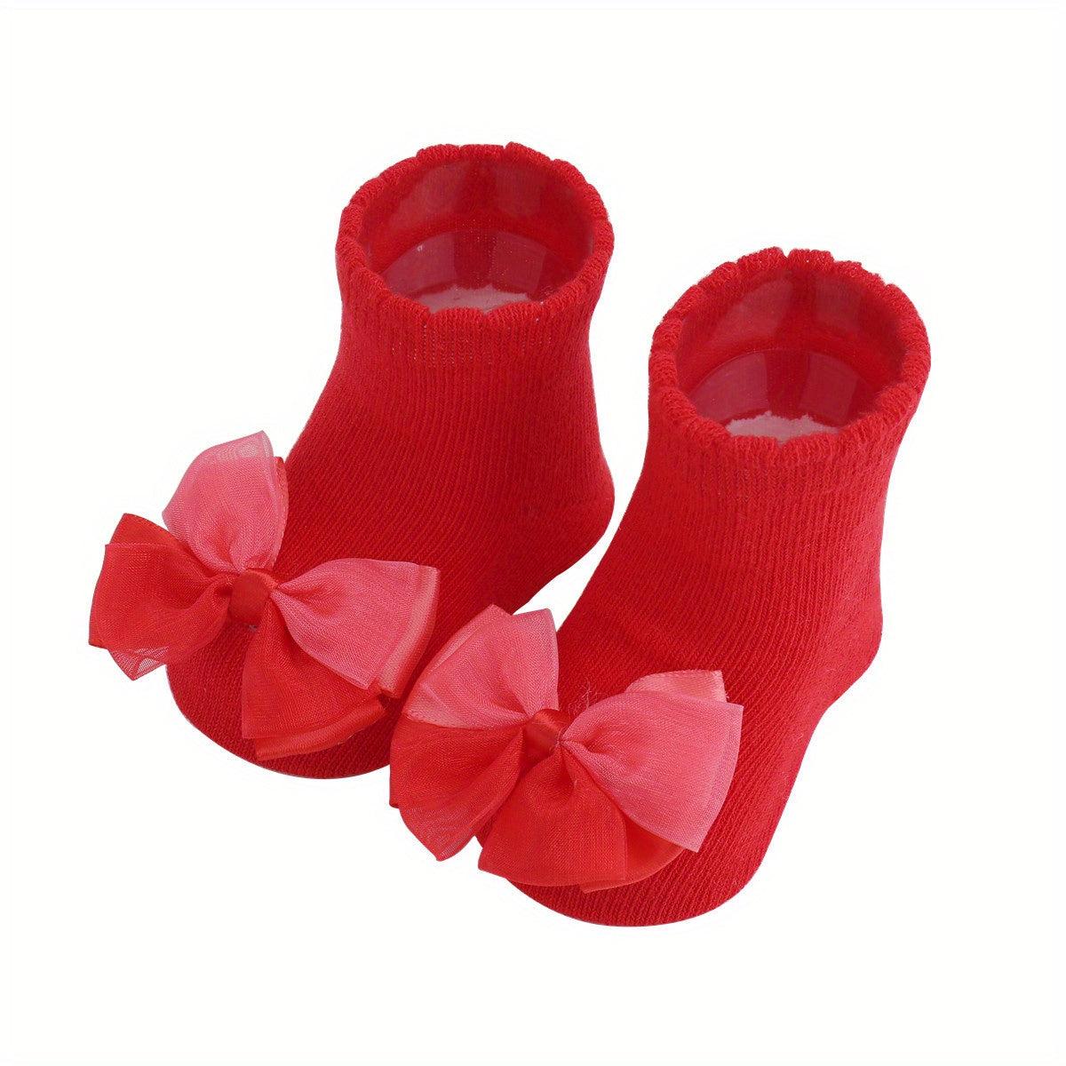 Baby Girl Cute Fashion Bowknot Flower Socks Fit 0-24 Months