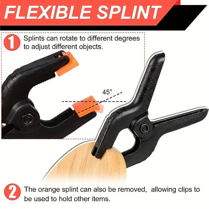 4/8pcs 2-inch Spring Clamps, Plastic Nylon Clamps, Heavy Duty Plastic Clamps for Crafts, Background Brackets, Carpentry, DIY Photography Studios