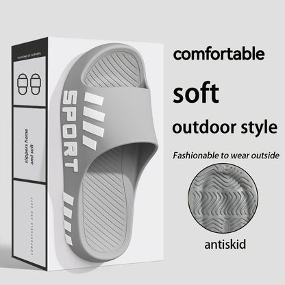 Men's Stylish Sports Flip-flops, Indoor Non-slip Couple Slippers, Casual and Comfortable EVA Material Slippers, Available in Large Sizes 48-49