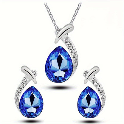 Elegant Imitation Mermaid Necklace And Earrings Set, Perfect for Weddings And Banquets, Consisting of Two Pieces Ideal for Holiday Gifts