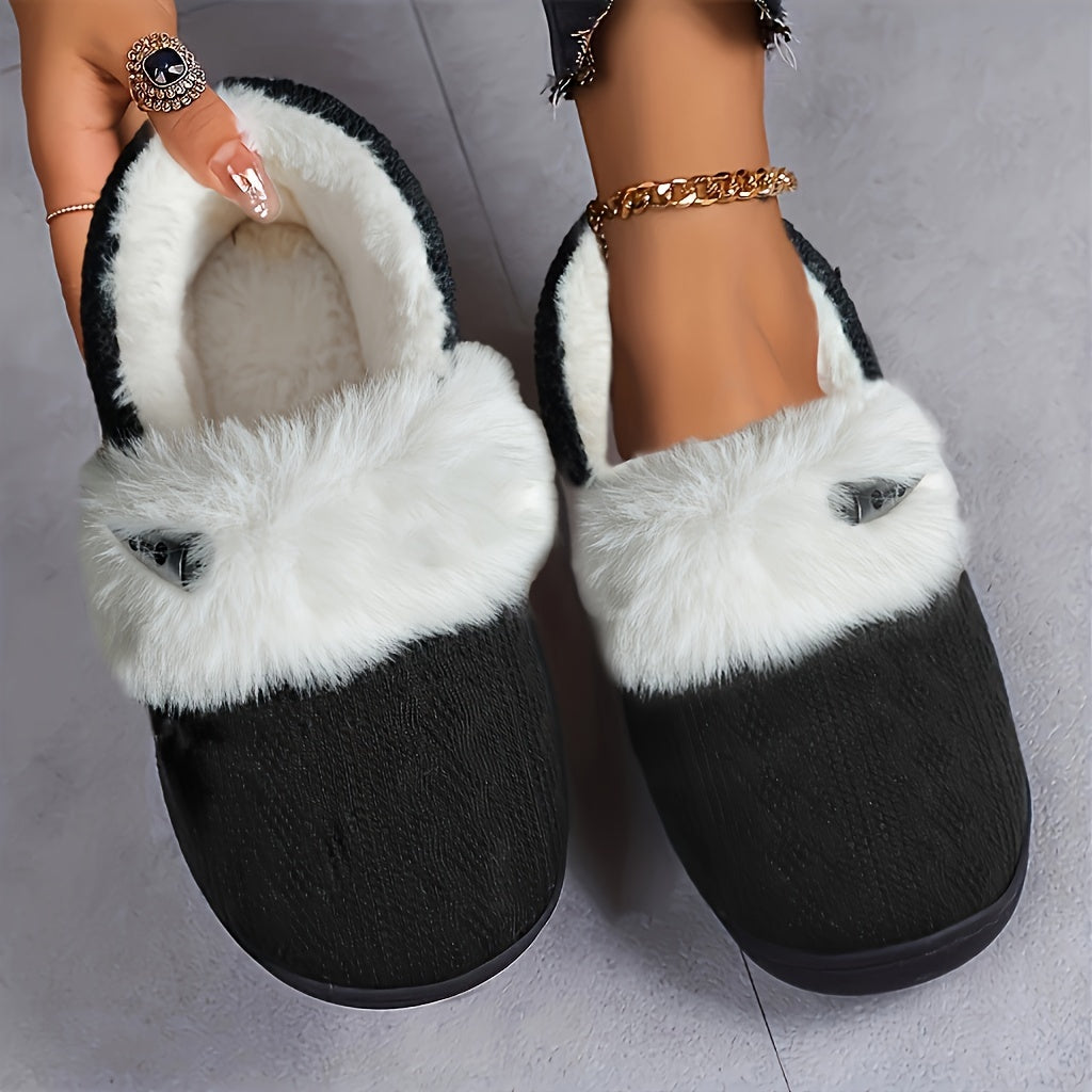 Women'S Plush Slippers with Horn Buttons for Winter, Stylish And Warm for Home Use. Comfortable And Cozy Soft-Soled Fuzzy Shoes, Suitable for Couples for Indoor And Outdoor Wear., Women Shoes