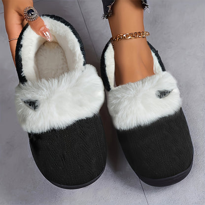 Women'S Plush Slippers with Horn Buttons for Winter, Stylish And Warm for Home Use. Comfortable And Cozy Soft-Soled Fuzzy Shoes, Suitable for Couples for Indoor And Outdoor Wear., Women Shoes