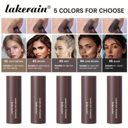 Lakerain Hairline Powder Stick, Hair Shadow Sponge Pen, Used to for cover Gray Roots, Enhance Hair, And Conceal Thinning Hair, with Strong for coverage That Perfectly Matches The Roots to Create a Flawless Hairline