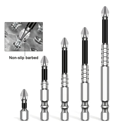 High Hardness Metal JGZUI S2 Strong Magnetic Precision Screwdriver Bits - Non-Slip Cross Torx, No Battery Required, Magnetic Tip for Electric Drills