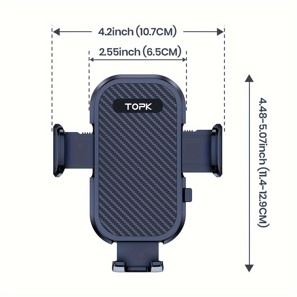 [Upgraded Car Holder] TOPK Upgraded Metal Car Phone Holder Mount, D42-G Cell Phone Holder for Car Air Vent | Compatible with All Phones