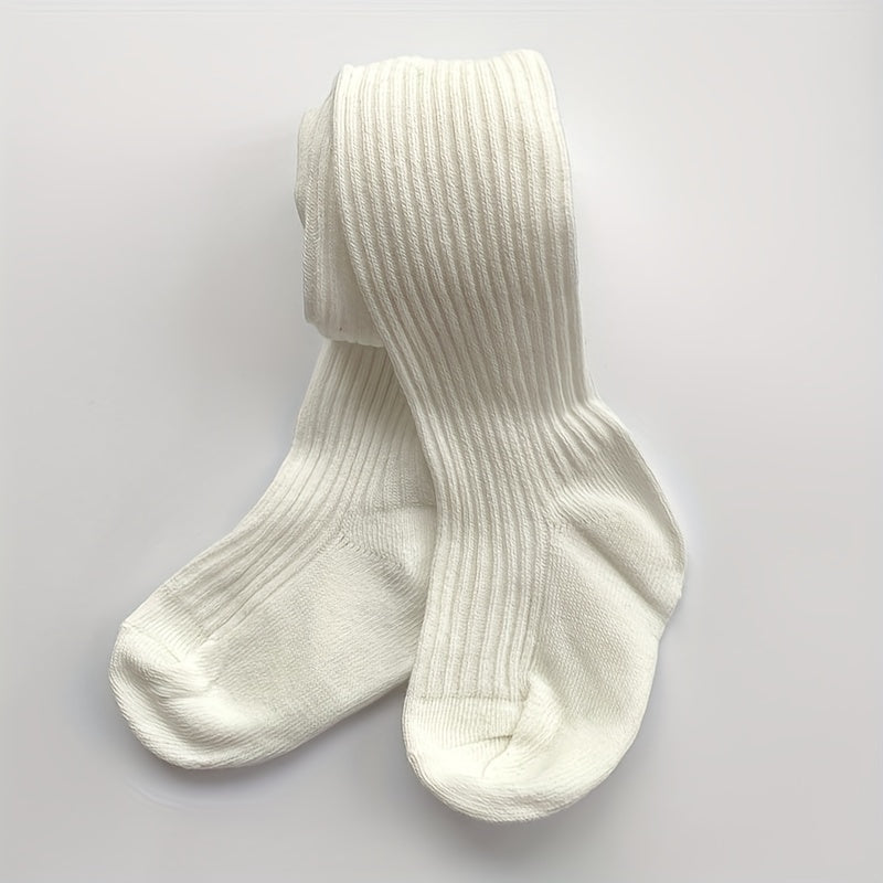 1pc Kids Girls Knitted Footed Pantyhose - Soft, Warm, and Cozy Tights for Spring and Autumn - Solid Color, Dance, and Dress Socks for Baby Toddlers Children's Leggings Newborn Socks