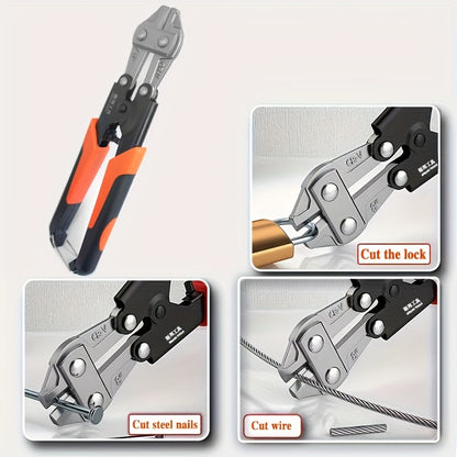 An 8-Inch Multifunctional Wire Cutter Designed for Cutting Steel Wires And Iron Chains, Suitable for Tasks Like Dismantling Fences, Construction Work, And Home Renovations