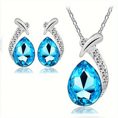 Elegant Imitation Mermaid Necklace And Earrings Set, Perfect for Weddings And Banquets, Consisting of Two Pieces Ideal for Holiday Gifts