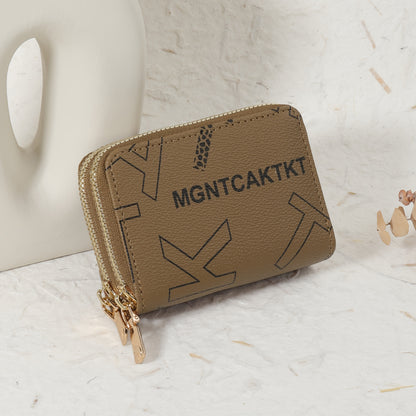 Stylish Double-Zippered Coin Purse for Credit Cards, Made from High-Quality. This Easy And Casual Multi-Card Holder Is Ideal for Outdoor Activities, Travel, And Returning to School