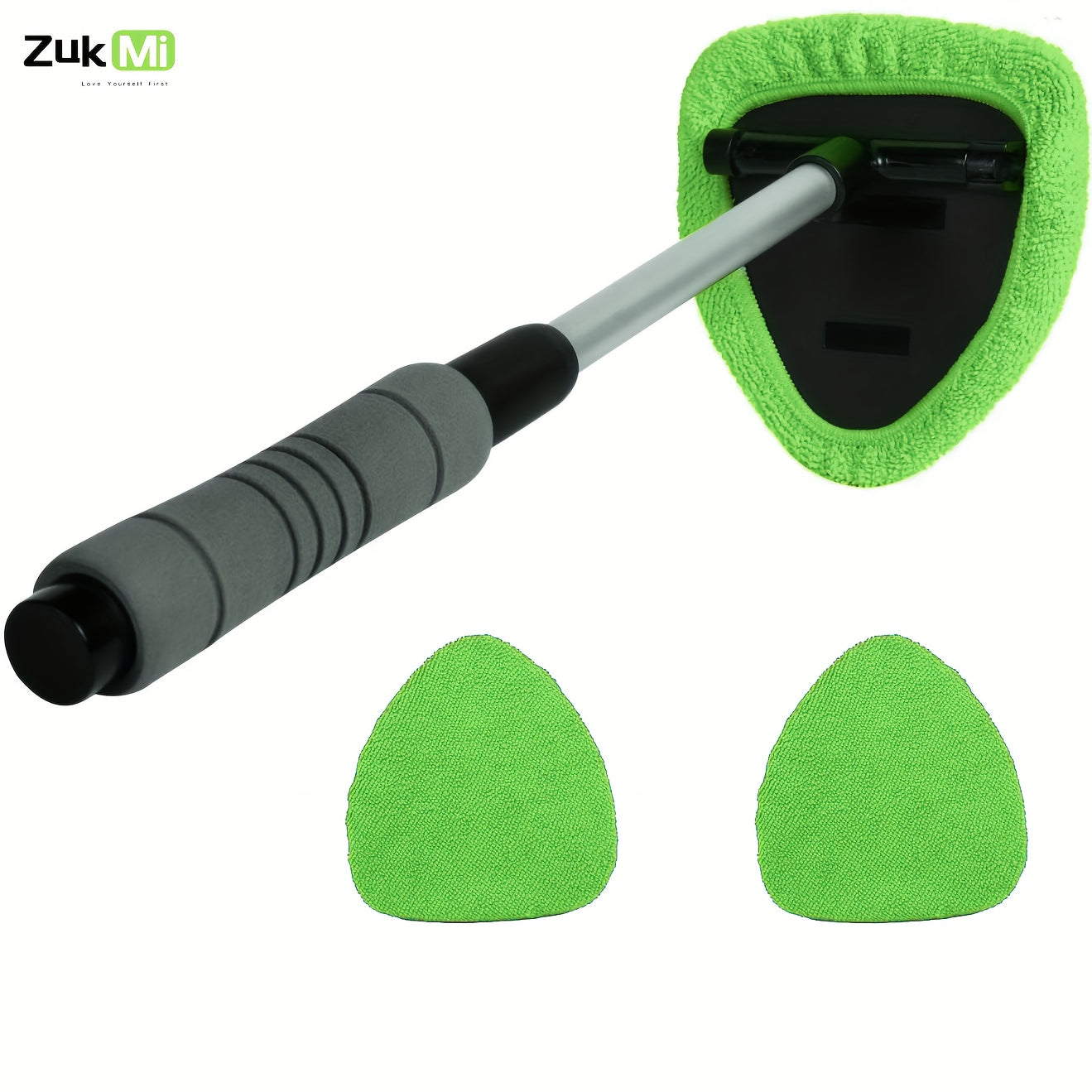 Microfiber Windshield Cleaner - Extendable Handle, Auto Interior & Exterior Glass Wiper, Car Glass Cleaning Tool Kit