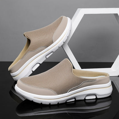 Men's Plus Size Lightweight Comfortable Mesh Casual Half-Slippers