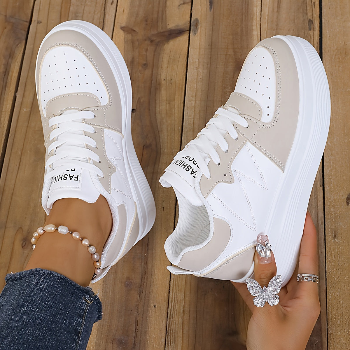 Women'S Wedge Sneakers, Casual Athletic Shoes with Hidden Height Increase.