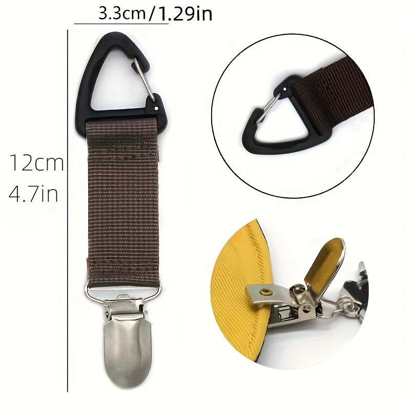 Ultra-Lightweight Travel Hat Clip - Conveniently Hangs on Bag, Securely Holds Hats - Portable, Essential Accessories for Handbags, Backpacks, Luggage