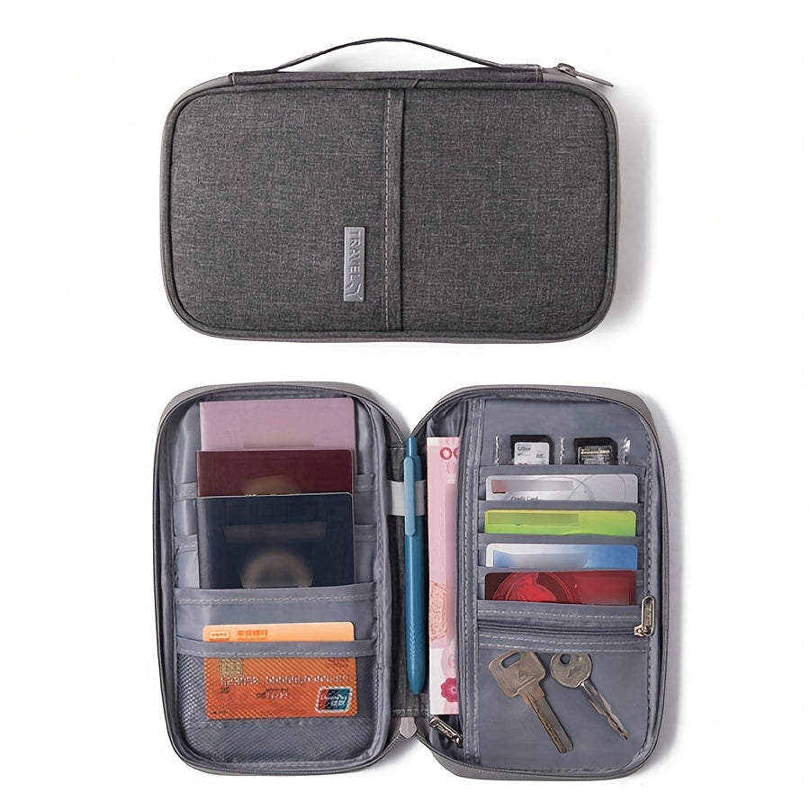 Portable Travel Airplane Bag, High-Quality Card Holder, Business Trip Passport Pouch, Multifunctional Cationic Document Storage Bag