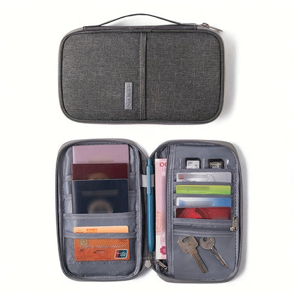 Portable Travel Airplane Bag, High-Quality Card Holder, Business Trip Passport Pouch, Multifunctional Cationic Document Storage Bag