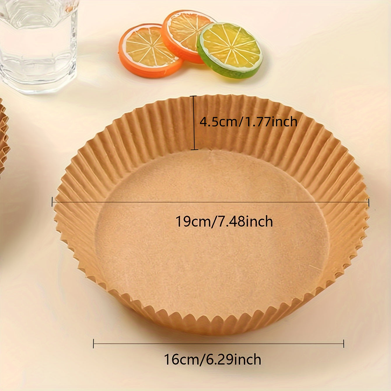 Brown Party-Specific Oil Absorbent Paper, Household Food Mat Sheets for Baking and Air Fryer Use