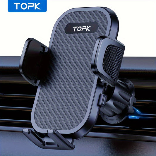 [Upgraded Car Holder] TOPK Upgraded Metal Car Phone Holder Mount, D42-G Cell Phone Holder for Car Air Vent | Compatible with All Phones