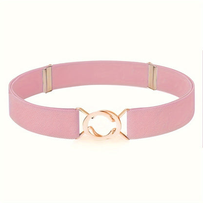 Women'S Figure 8 Elastic Waistband, Ladies' Fashionable Black Elastic Waistband, Adjustable Waist Elastic Buckle, Waistband for Jeans And Dresses, Gift Choice