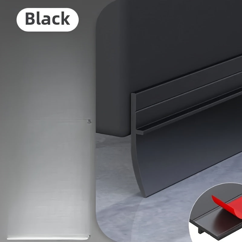 Latest Model Windproof Door Bottom Seal Strip - Thickened Anti-Theft Silicone, Self-Adhesive for Sound Insulation and Thermal Insulation, Elastic and Wear-Resistant Design, Suitable for Room Doors, Energy-Saving Home Gas Leak Protection, Door Bottom