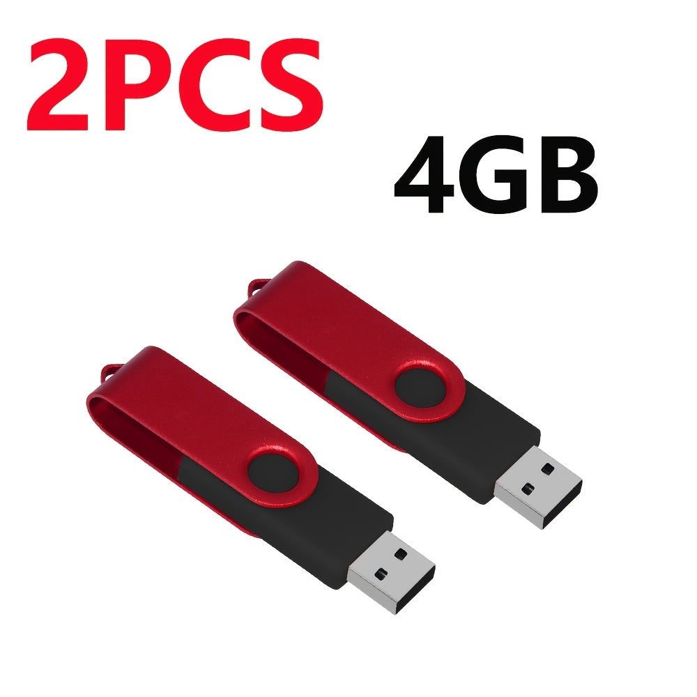 [Usb Flash Drive] 2pcs USB Flash Drive 8GB 4GB 2GB 1GB 512MB 256MB 128MB 64MB USB 2.0 High Speed U Disk USB Disk Metal Pen Drive USB Drive for PC/Laptops/Tablets/Mobile PhonesCar Audio/Game Console/Audio - Store Your Files Securely!